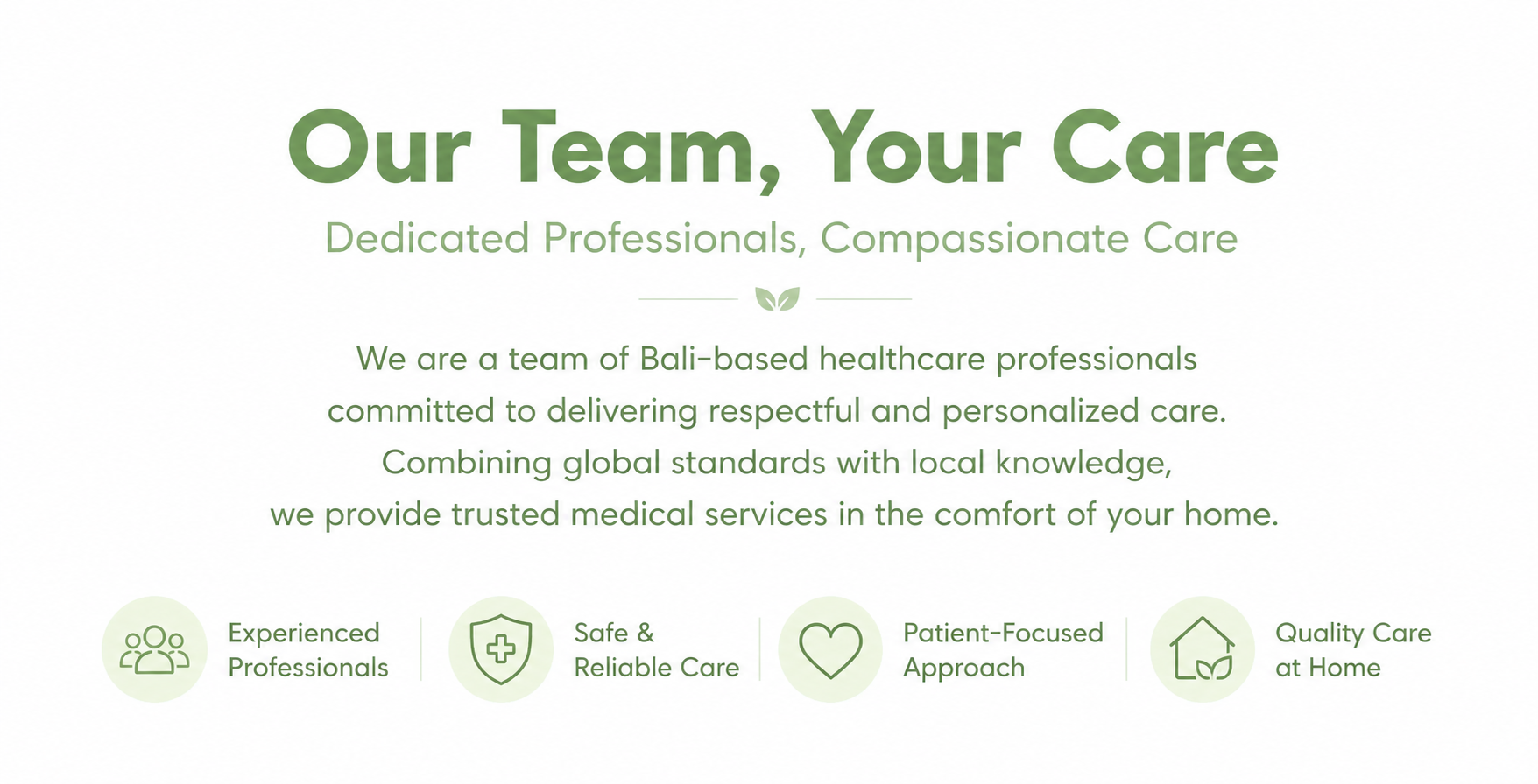 Our team your care - Bali healthcare professionals